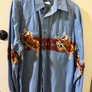 Wrangler Blue Western Shirt